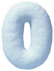 Snow Number Zero Sticker