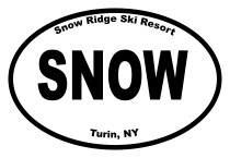 Snow Ridge Ski Resort Oval Sticker