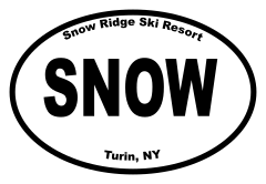 Snow Ridge Ski Resort Oval Sticker