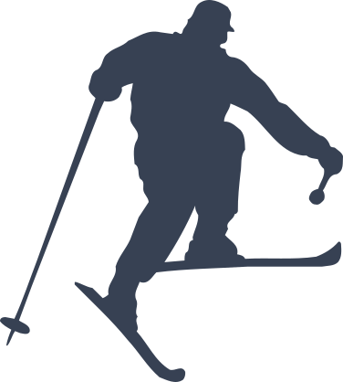 Snow Skier In Mid Air Sticker