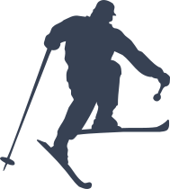 Snow Skier In Mid Air Sticker