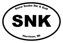 Snow Snake Ski & Golf Oval Sticker