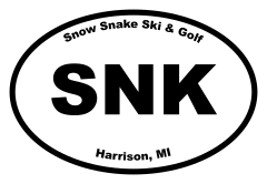 Snow Snake Ski & Golf Oval Sticker
