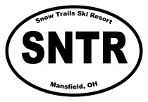 Snow Trails Ski Resort Oval Sticker