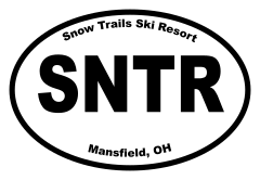Snow Trails Ski Resort Oval Sticker