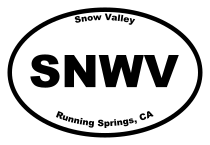 Snow Valley Oval Sticker