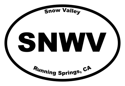 Snow Valley Oval Sticker