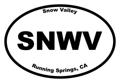 Snow Valley Oval Sticker