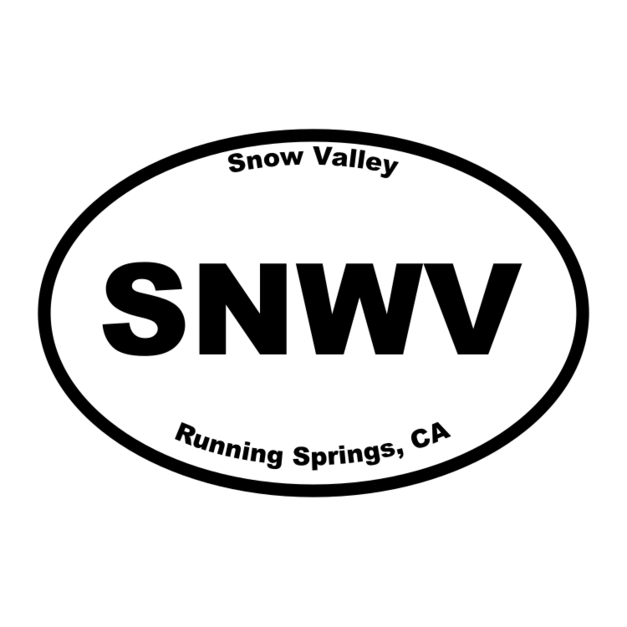 Snow Valley Oval Sticker