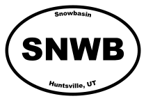 Snowbasin Oval Sticker
