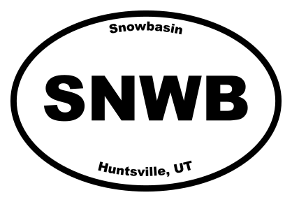 Snowbasin Oval Sticker