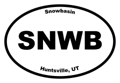 Snowbasin Oval Sticker