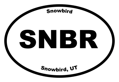 Snowbird Oval Sticker