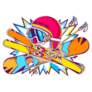 Snowboard And Skis Bright Colorful Sticker