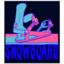 Snowboard Binding 90s Style Retro Sticker