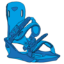 Snowboard Bindings Blue Sticker