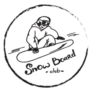 Snowboard Club Logo Sticker