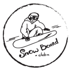 Snowboard Club Logo Sticker
