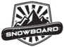 Snowboard Crest Logo Sticker