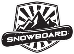 Snowboard Crest Logo Sticker