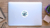 Snowboard Extreme Club Sticker on a Laptop (New) example