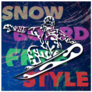 Snowboard Extreme Sport Lettering Sticker