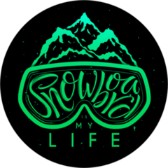 Snowboard Is My Life Lettering Sticker
