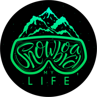 Snowboard Is My Life Lettering Sticker