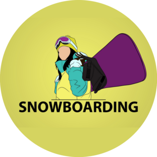 Snowboard Lettering On Green Sticker