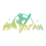 Snowboard Scene Gradient Sticker