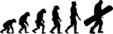 Snowboarder Evolution Silhouette Sticker