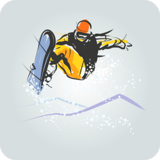 Snowboarder Sketch Sticker