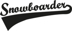 Snowboarder Word Sticker