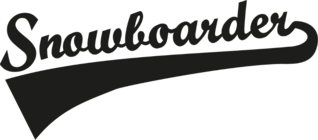 Snowboarder Word Sticker