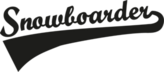 Snowboarder Word Sticker