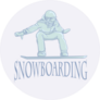Snowboarding Illustration Pastel Sticker