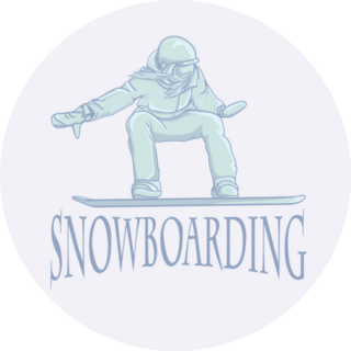 Snowboarding Illustration Pastel Sticker