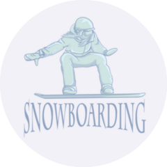 Snowboarding Illustration Pastel Sticker