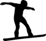 Snowboarding Rider Silhouette Sticker