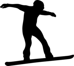 Snowboarding Rider Silhouette Sticker