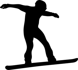 Snowboarding Rider Silhouette Sticker