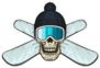 Snowboarding Skull In Hat And Goggles Sticker