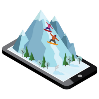 Snowboarding Technology Concept Sticker 