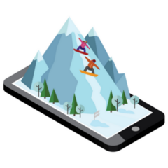 Snowboarding Technology Concept Sticker 