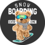 Snowboarding Teddy Bear Extreme Illustration Sticker