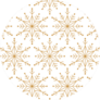 Snowflake  Golden Seamless Pattern Sticker