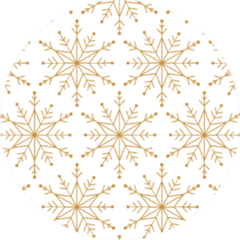 Snowflake  Golden Seamless Pattern Sticker
