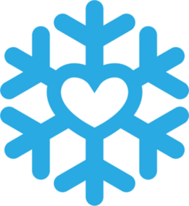 Snowflake Heart Icon Sticker