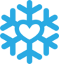 Snowflake Heart Icon Sticker