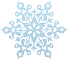 Snowflake Illustration With Beautiful Pattern Sticker